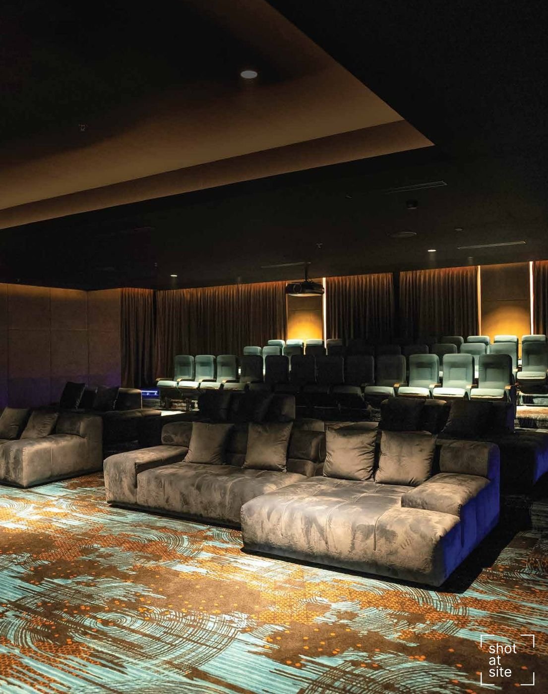 Mini theatre with lounge seating