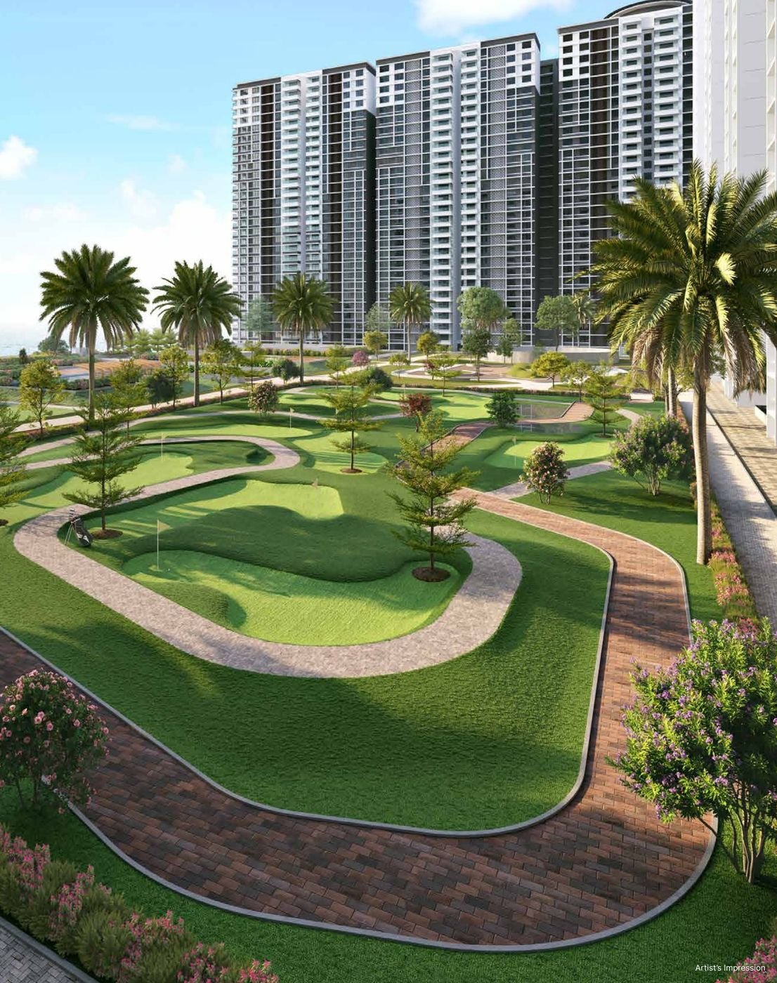 Eco-trail park with walking paths